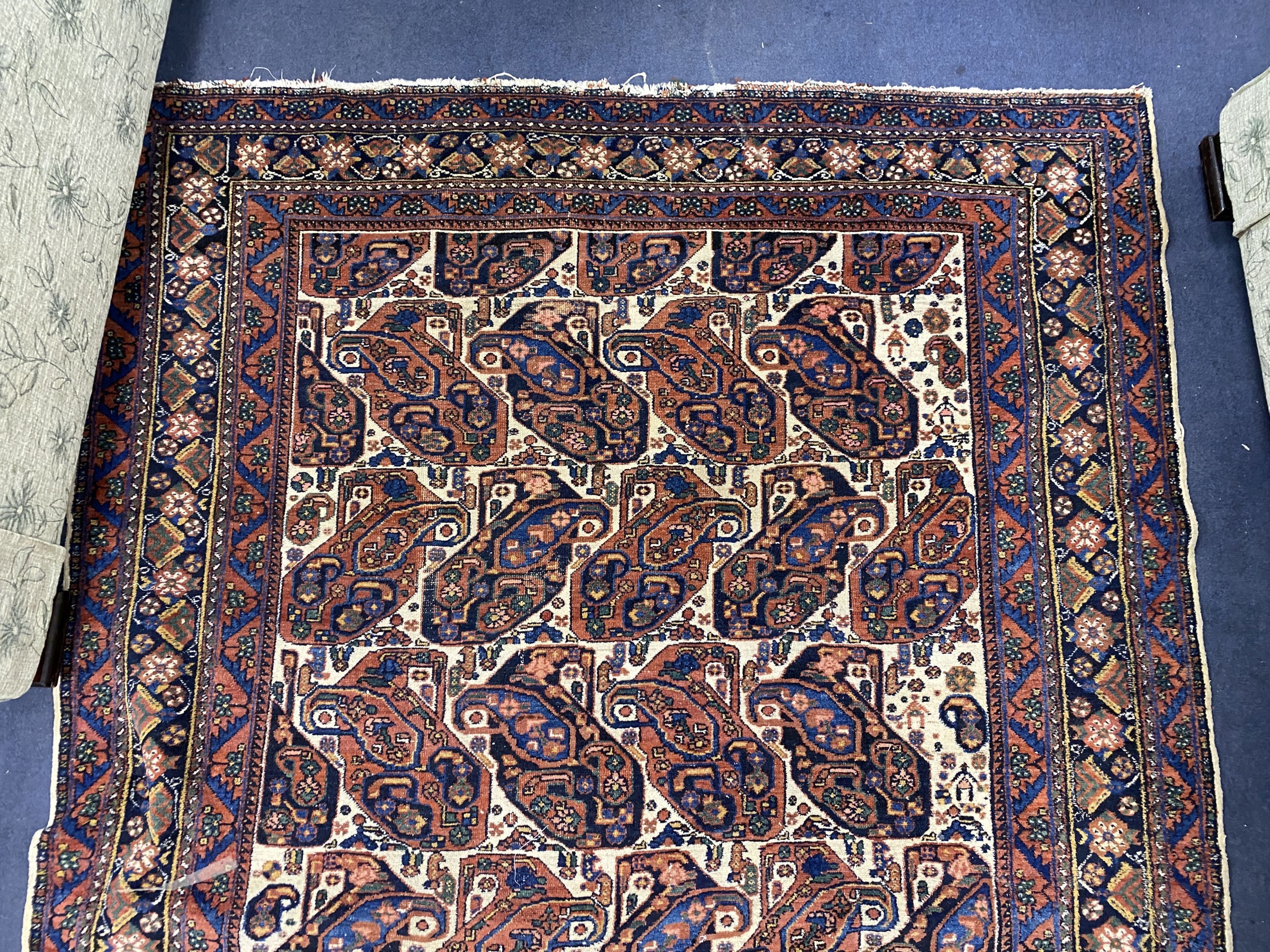 A Bakhtiari Boteh rug, 210 x 160cm